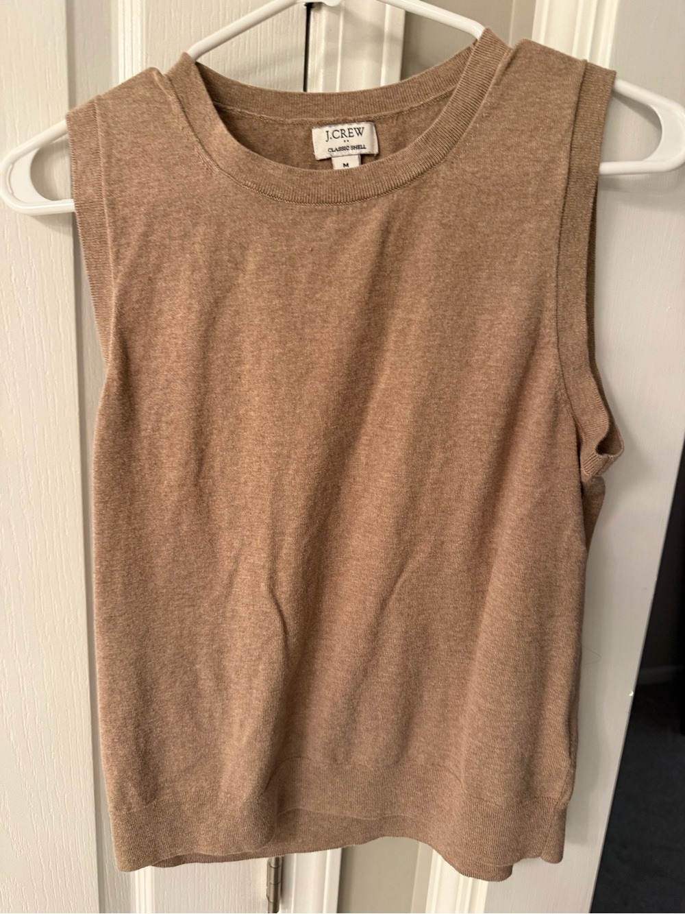 J. Crew Sleeveless Cashmere Blend Tank - Tan